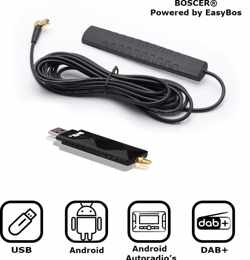 DAB+ USB Adapter | Massavrij | USB adapter & Antenne | Geschikt voor Android radio's | Autoradio