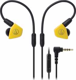 Audio-Technica ATH-LS50iS Headset In-ear Zwart, Geel