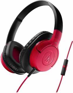 Audio Technica AX1IS - Over-ear koptelefoon - Rood