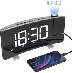 Living Nine Wekkerradio Met Projectie - Digitale Wekker - Alarm Clock - Oplader