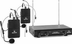 auna Pro 2-kanalen VHF Draadloze microfoonset