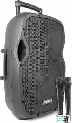 Actieve speaker - Vonyx AP1200PA - Actieve 12 speaker 600W - Zwart
