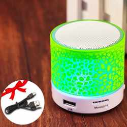 Bluetooth Speaker Mini - LED - Groen