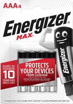 Energizer EN-MAXAAA4 Alkaline Batterij Aaa 1.5 V Max 4-blister