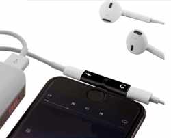 Iphone Adapter 2-in-1 Splitter - Audio - Opladen Rosé Goud