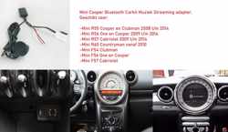 Bluetooth Carkit Muziek Streaming Adapter Mini R57 Cabrio Cabriolet S 09 t/m 14 Aux