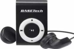 Basetech BT-MP-100 MP3-speler Incl. Oordopjes & Oplaadkabel Zwart,Wit Met bevestigingsclip MP3