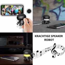 Xoopar - Mini Xboy - 3 W Mono - Bluetooth box - Zwart - 2 in 1 - Selfie & Portable speaker - Hippe krachtige speaker - Bluetoothbox robot – Speaker voor op reis – Portable speaker voor feestjes – Speaker voor chillen bij vrienden