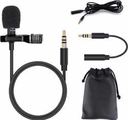 Microfoon voor Smartphone / Telefoon - Aux Aansluiting + Adapter - Condensormicrofoon Comp